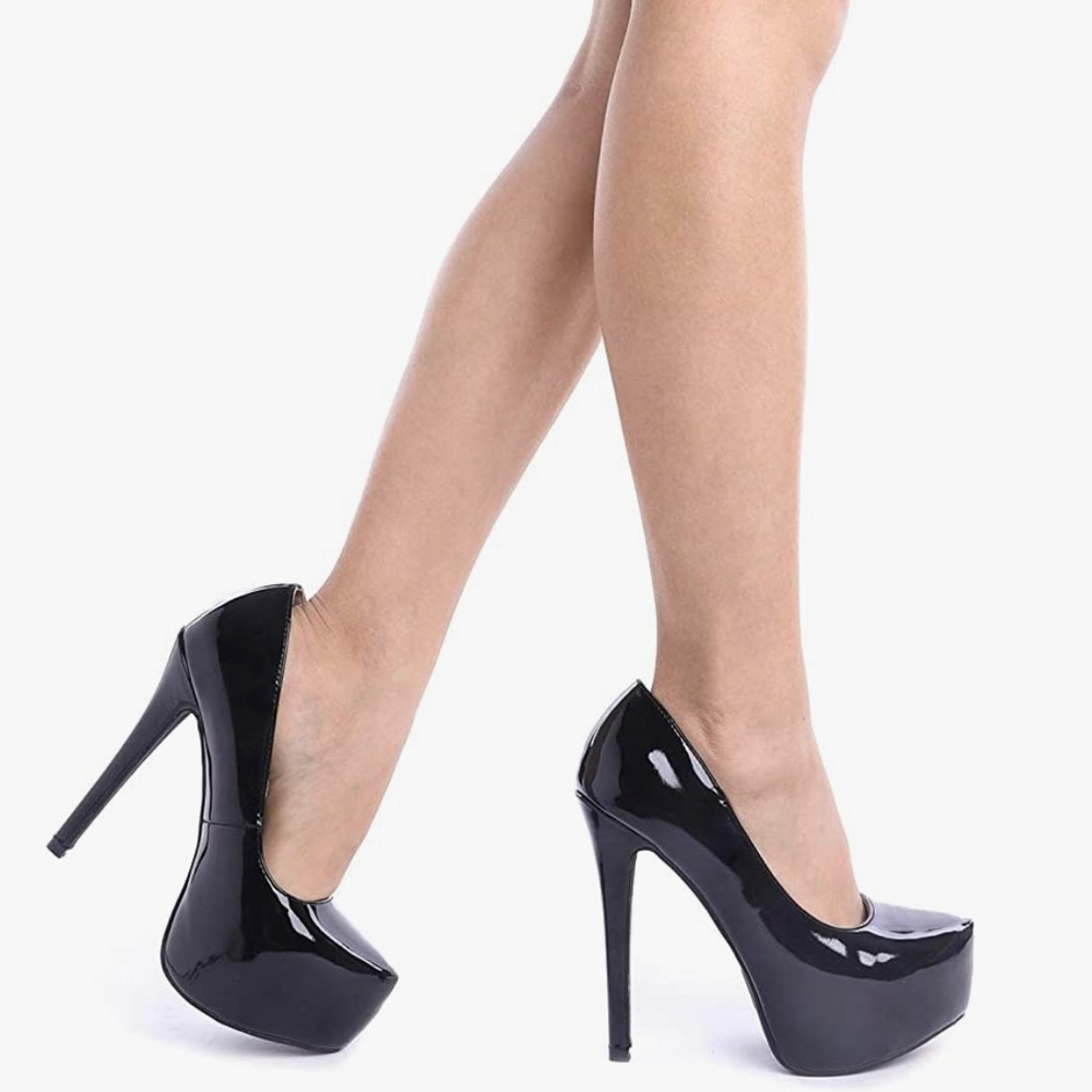 Sexy Black platform high heels